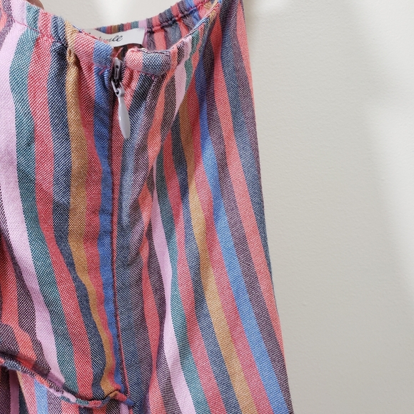 Madewell tie front striped cami tank top - Picture 7 of 12